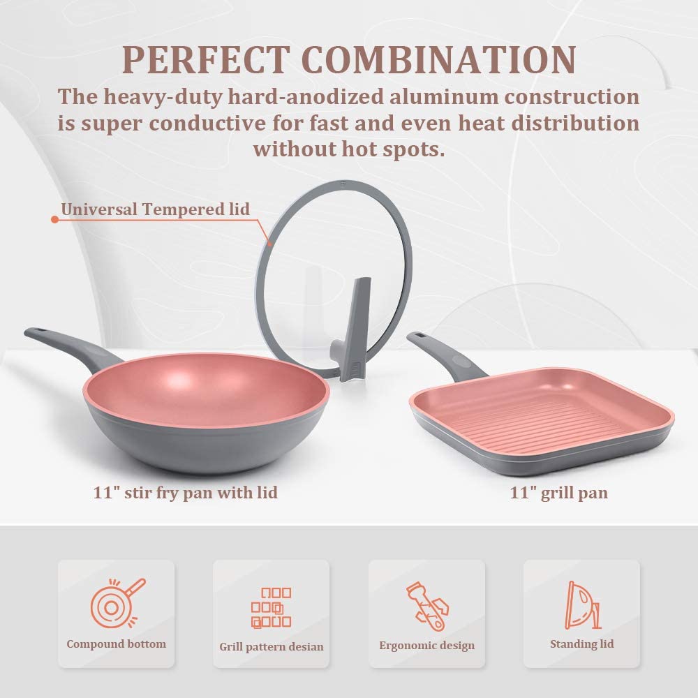 Scsp - Sui Ceramic Non-Stick Frying Pan 11Inch/Made in Korea/5 - Layer Coating/IH Induction and All Heat Sources Available